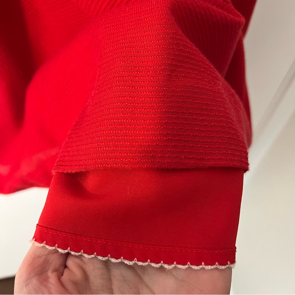 Maeve Anthropologie Red Lattice Dress - Picture 6 of 8